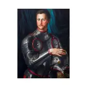 Bronzino, Cosimo I de' Medici in armour, 1545, Canvas Print, 30" x 40" + Border