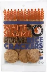 Spiral White Sesame Rice Crackers G/F 65g