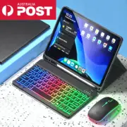 Smart Case With Rainbow Backlit Keyboard Mouse For iPad 5/6/7/8/9/10th Gen Air 4