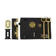 2006 Rim Lock Carpenters Right Hand Unlacquered Brass Matte Black H128