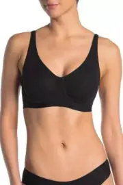 NWT Natori 7543241 Recharge Racerback Underwire Sports Bra, Black, Size 38 D