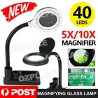 10X Magnifying Glass Lamp 40LED Light Magnifier Desk Table Task Craft Work Bench