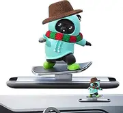 Dranng Skater Bear Car Dashboard Decoration, Cartoon Bear Skateboard Doll Car Decoration, Cartoon Swing Bear Skateboard Doll, Cute Skateboard Bear for Car Dashboard