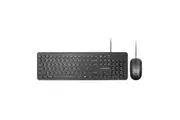PROMATE Compact Wired Keyboard and Mouse Combo. Full Sized Low Profile Keyboard