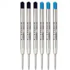 6Pcs Parker Quink Ball Refills 3 Black+3 Blue Fits My Store Ballpoint Pens