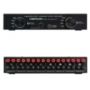 LINEPAUDIO 4 IN 4 OUT Power Amplifier Speaker Selector Switcher Speaker Switch