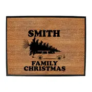 Family Christmas Smith - Funny Novelty Doormat Man Cave Floor mat