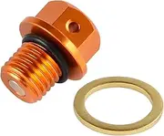 M12xP1.5 Magnetic Oil Drain Plug Bolt Screws Compatible with EXC SX SXF XCW XC XCF 125 250 300 350 450 500 525 530 2000-2023
