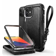 For Iphone 12 / Iphone 12 Pro Case 6.1 Inch Ub Royal Full-Body Rugged Leather Case With Built-In Screen Protector