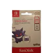 SanDisk 512GB Micro SD microSDXC Memory Card Nintendo Switch Pokemon Gengar