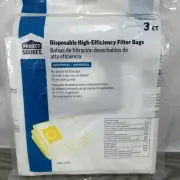 Disposable High Efficiency Vacuum Filter Bags (3) 4 Gallons, Shop vac & Dewalt
