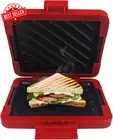 Heatwave Tech Microwave Toastie Maker Non-Stick Red Dishwasher Safe Compact