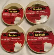 Scotch Masking Tape, Home And Office, Tan, Tape for 0.70" Width, Beige 4 Each
