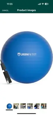 Urbnfit Exercise Ball - Yoga Ball for Workout Stability 30IN - Blue NIB