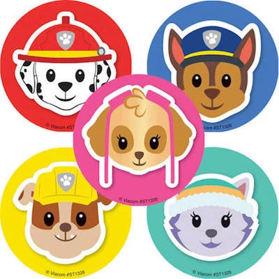 25 Paw Patrol Emoji Stickers Party Favors Teacher Supply Jake Chase Skye Rubble