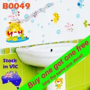 Wall Stickers Decals Paper Nursery Baby Kids room Decor Animal Brush Tee B0049