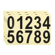 3Pcs Reflective Mailbox Number Sticker 2 Inch Strong Self Adhesive, Black