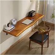 Nordic Wall Hanging Log Computer Desk Multi-Function Hanging Dining Table Wall Home Room Desks Bar Hanging Wall Table