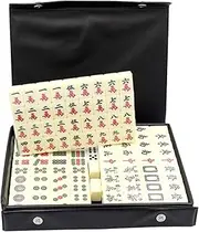 Mahjong Tiles Portable Mini Mahjong Set Chinese Mahjong Set Desktop Toys Travel Mahjong Interactive Mahjong Set Indoor Entertainment Game Set Travel Toy Chinese Mahjong