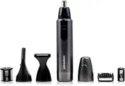 URBANER Waterproof 3-in-1 Facial Hair Grooming Kit for Men, Battery Operated Ear and Nose Hair Remover, Painless Eyebrow Trimmer, Wet and Dry Use Beard Styler, MB-980