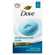 Dove Care and Protect Antibacterial Beauty 6 Bars Soap, Unscented 22.5oz New