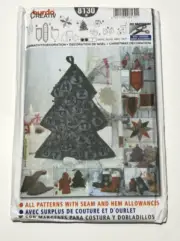 Burda Sewing Pattern 8130 Christmas Decorations Advent Calendar Ornaments Uncut