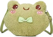 [LOXOMU] Kawaii Purse for Women, Cute Girls Animal Bag Fluffy Plush Lolita Purse Bag, Chain Strap Crossbody Shoulder Bag