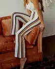 Free People NWT White Super cute Stretch Cropped Flare Pants NEW