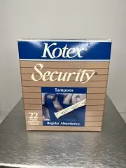 NOS Vtg Kotex Security Tampons Unopened 1989 Regular Absorbency