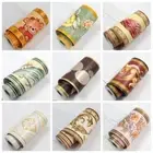 Windowsill Floor Tile Decal Door Frame Waist Line Home Decor Corner Wallpaper