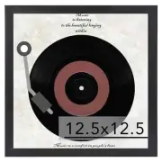 Wood Vinyl Record Frame for the Wall, Display 12.5x12.5 Album Cover and 12x12...