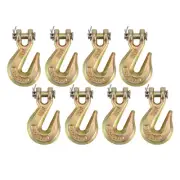 8 Pack G70 3/8" Clevis Grab Hooks Tow Chain Hook Flatbed Truck Trailer Tie Down