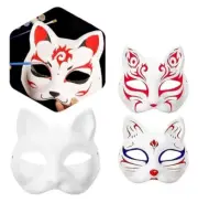 Masquerades Mask for Women Hand Painted Foxes Mask Half Face Mask DIYs Costume