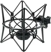 SUUNTOK Microphone Shock Mount Anti-Vibration Mic Holder Spider Recording Mic Shockmount Stand Compatible with Neumann U87 Ai, U89 i and TLM 67 (Black)
