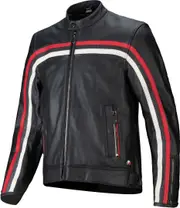 Alpinestars Dyno Motorcycle Leather Jacket, black-white-red, Size 3XL for Men Black White Red