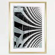 MCS Gallery Foundation Poster Frame, Picture Frame for Wall Art, Brass, 20 x 28 Inch, Single