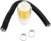 AMGHCGTEEW 25mm Air Diesel Heater Intake Filter Silencer + Intake Duct Pipe Stretch Length 60cm + 2x Clips Fit For Car Truck VAN C