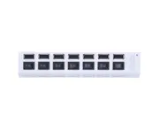 USB Hub 7 Port Universal Driver-free High Efficiency High-speed Transmission with Switch Multi USB 2.0 Splitter Hub Use Power Adapter PC Accessories - White