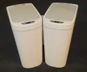 2 pack NINESTARS AMZ-7-2 Automatic Infrared Motion Sensor Trash Can, White 1.8 g