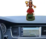 Car Dashboard Decorations Solar,Car Decor Hawaii Girl Miniature Doll - Collectible Figurines, Solar Powered Dashboard Ornaments Desk Decor, Car Interior Accessories