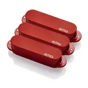 EMG SA Set Active SSS Single Coil Alnico V Guitar Pickup Set w/ Install Kit, Red