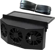 Solar Powered Fan for Car - Triple Head Solar Car Cooling Fan|Portable Ventilation Fan|Air Circulation Ventilation System Battery Powered Auto Exhaust for Vehicle|Automobile Vent Exhaust