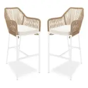 Tablas PE Wicker Outdoor Bar Stool (Set of 2)