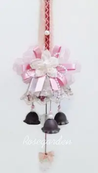 在飛比找Yahoo!奇摩拍賣優惠-日本 蕾絲花 銅鈴 風鈴