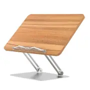 Aluminum Desktop Book Stand with Wood Board