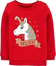 [Carter's] Crew Neck Pullover Sweatshirt, Fleece Lined