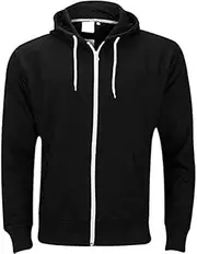 [Indigo Soul] Mens Plain Fleece Zip UP Hoody Jacket Sweatshirt Hooded Hoodie Top Zipper Plus