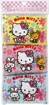 在飛比找樂天市場購物網優惠-Hello Kitty 三入面紙，盒裝面紙/隨身包面紙/衛生