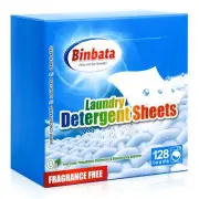 Laundry Detergent Sheets, Up To 128 Loads Hypoallergenic Eco-Friendly Unscent...