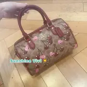 NWT COACH Rowan Satchel Bag In Signature Canvas With Cherry Print CY692